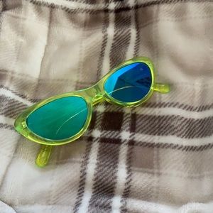 clear neon green sunglasses